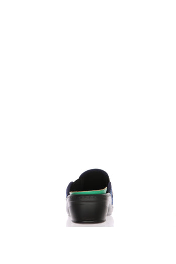 Pantofola in tessuto stampato elastico blu con planatre estraibile Fly Flot - 4