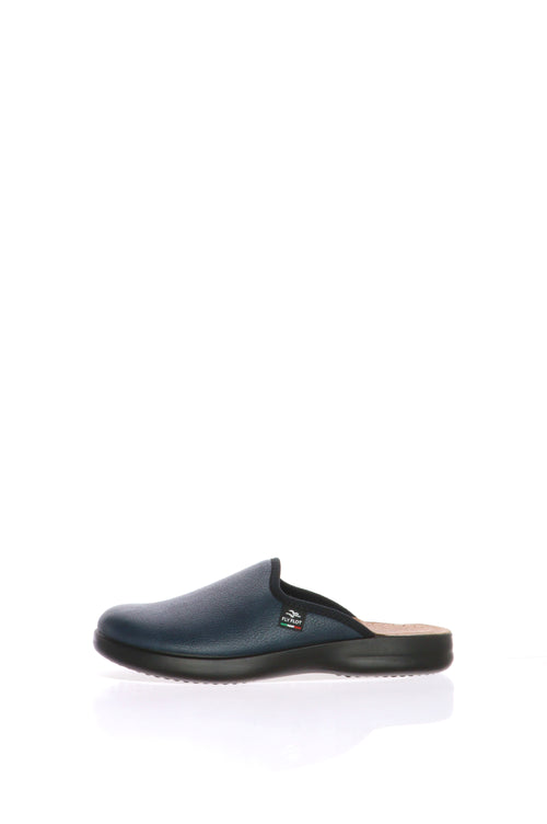 Pantofola invernale uomo blu in pelle Fly Flot 7502 - 2