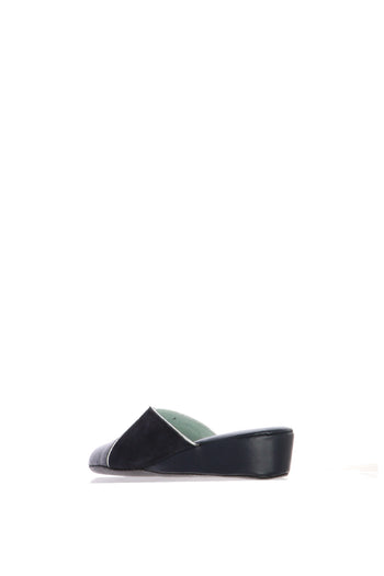 Pantofola scendiletto blu in pelle Cinzia Soft - 3