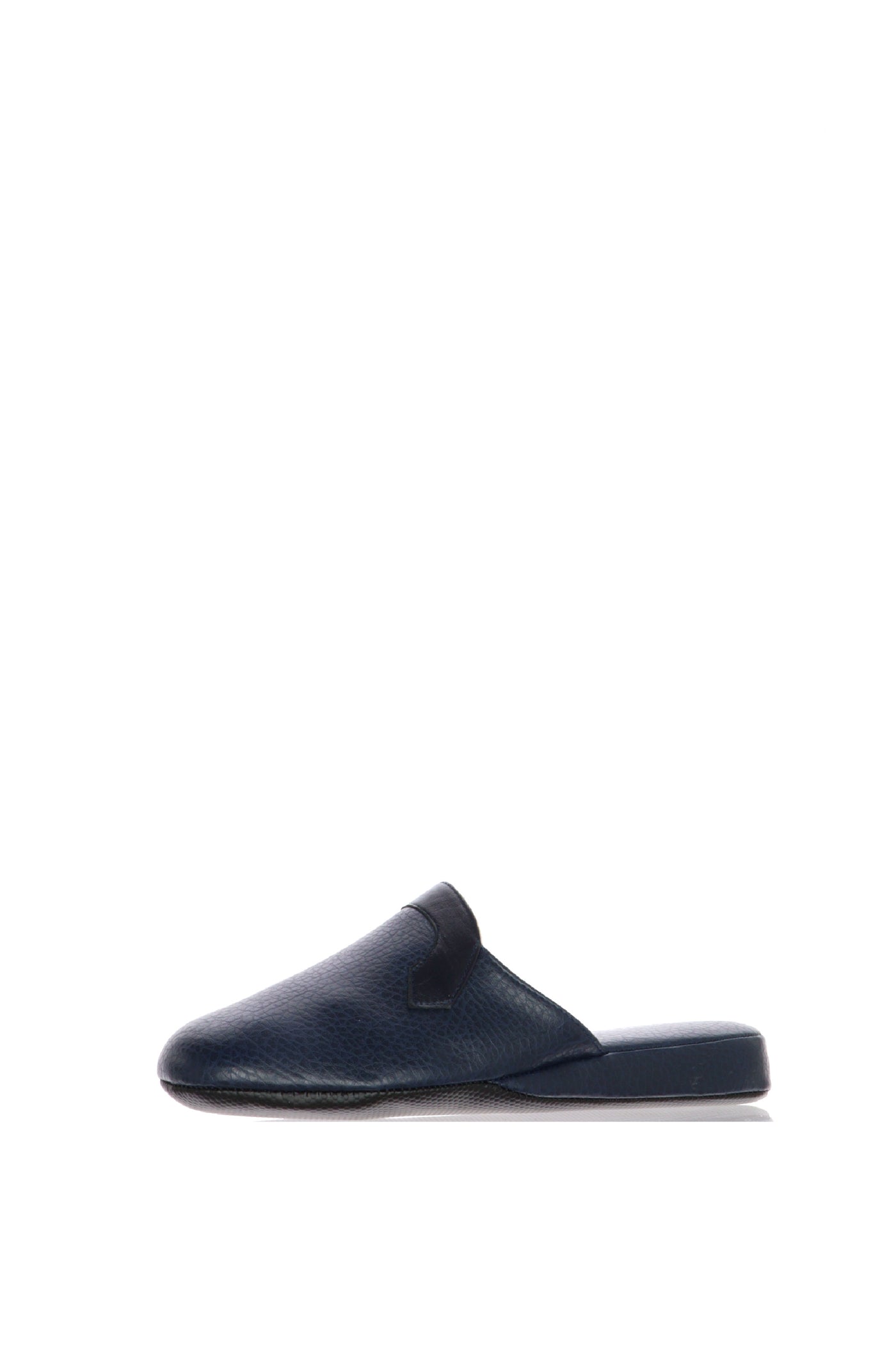 Pantofola scendi letto in pelle blu Cinzia Soft 2