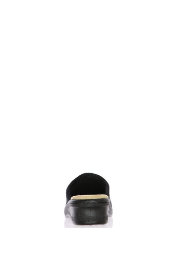 Pntofola beige e nero in panno morbido Cinzia Soft - 9