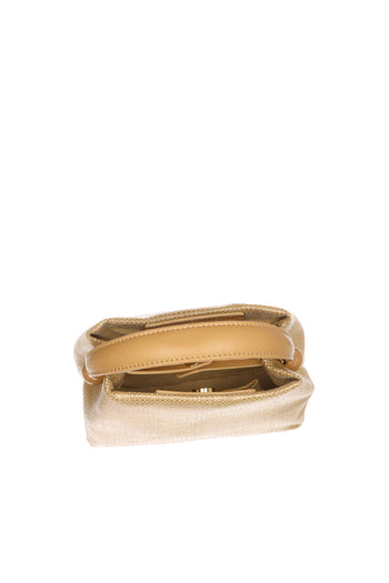 Pochette casual cuoio effetto raffia - 6