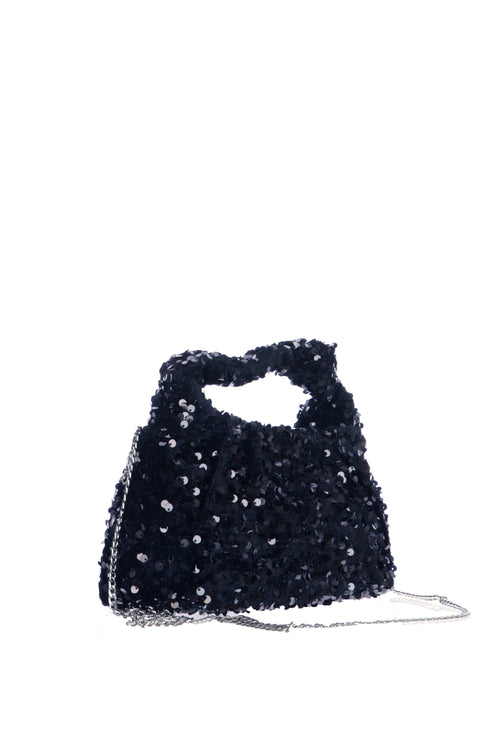 Pochette cerimonia con paiette nere - 2