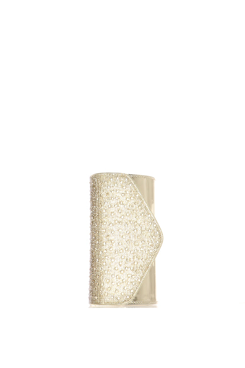 Pochette cerimonia effetto specchio oro e argento - 1