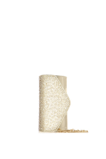 Pochette cerimonia effetto specchio oro e argento - 3