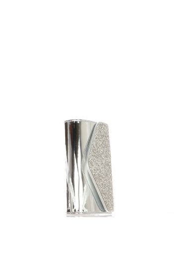 Pochette cerimonia effetto specchio oro e argento - 6