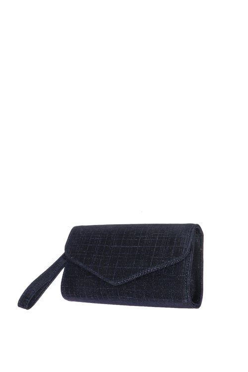 Pochette cerimonia glitterata argento blu e platino - 2