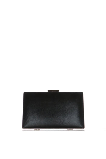 Pochette cerimonia nera e argento con microstrass - 5