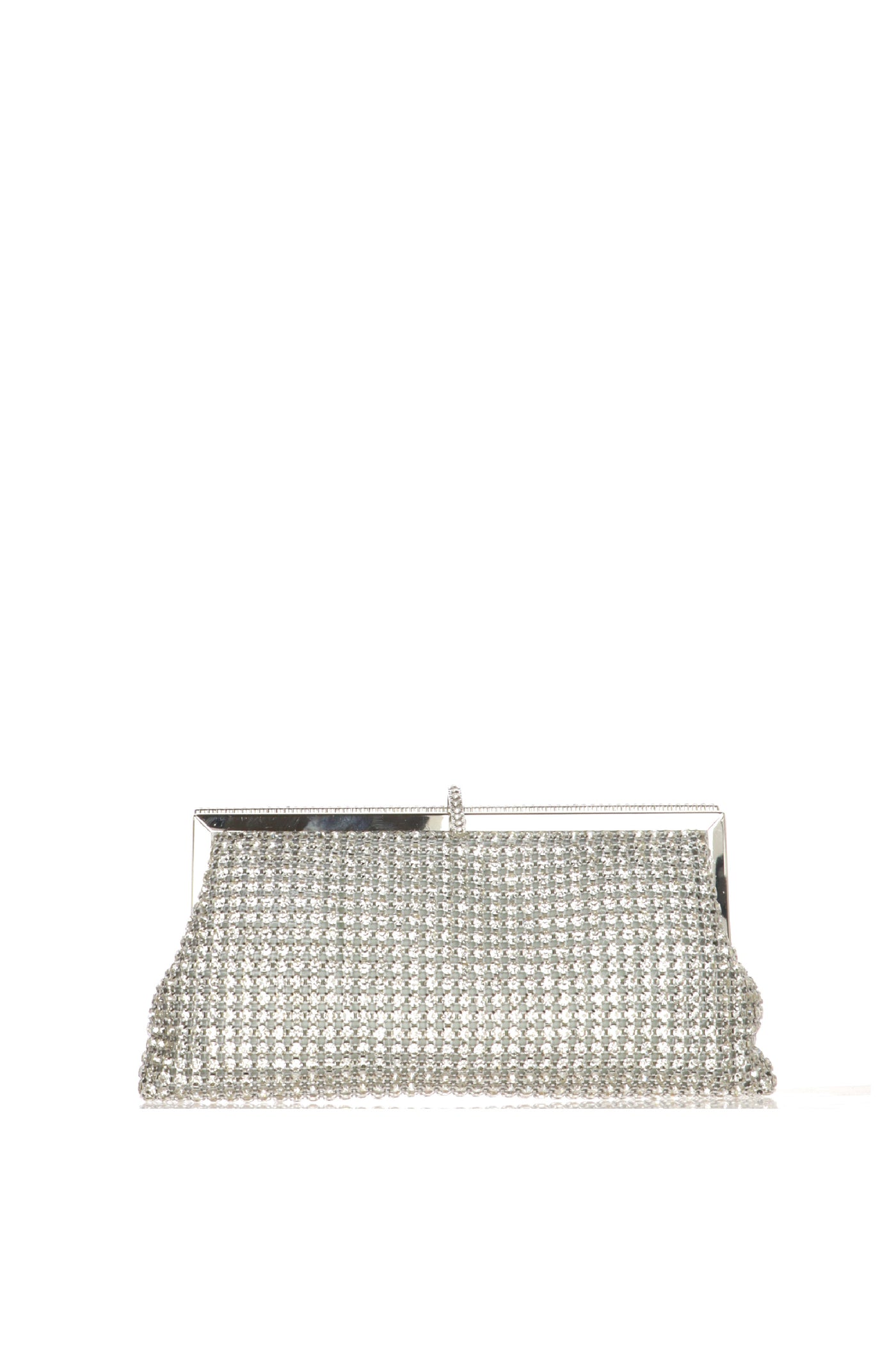 Pochette cerimonia strassata argento 2