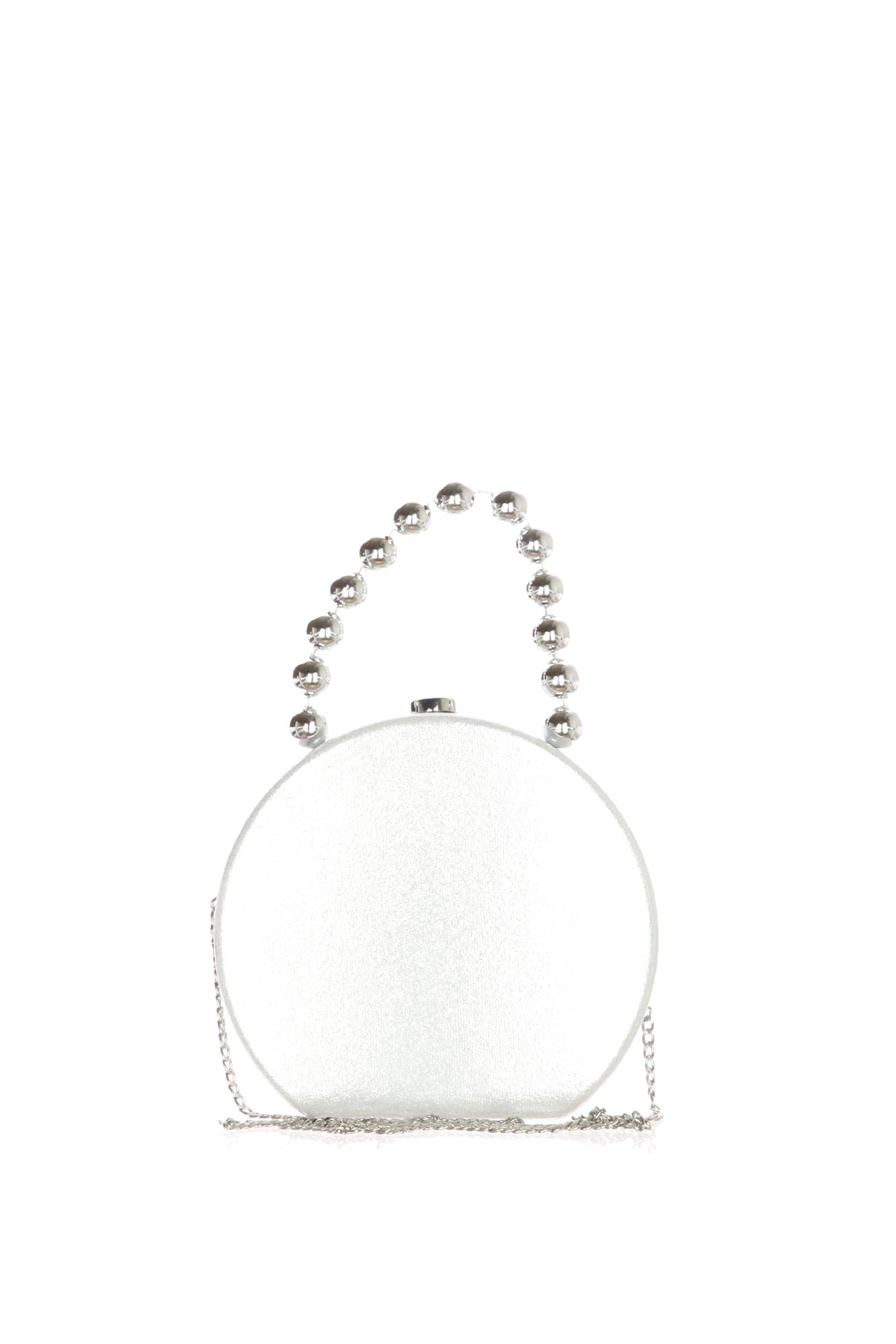 Pochette cerimonia tonda nera oro e argento