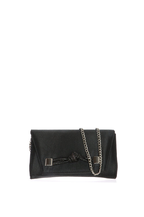 Pochette elegante luminosa raso cipria e nero I Am - 1