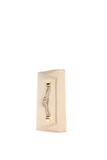 Pochette elegante luminosa raso cipria e nero I Am - 4