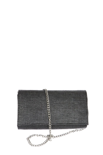 Pochette in rafia blu nero o cuoio Soffice Sogno - 3