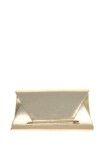 Pochette rigida in tessuto laminato platino e argento dettaglio luminoso - 3