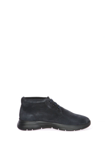 Polacchino camoscio blu e visone Frau - 6