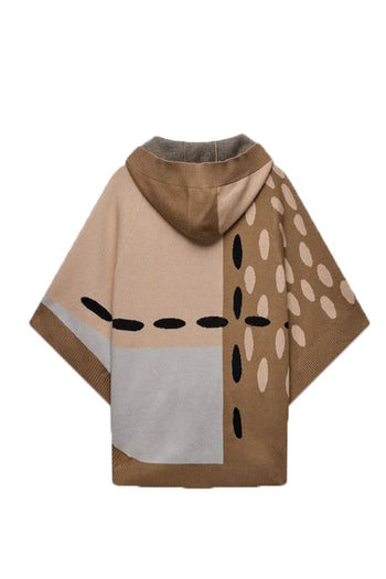 Poncho stampato con cappuccio Voyage - 3