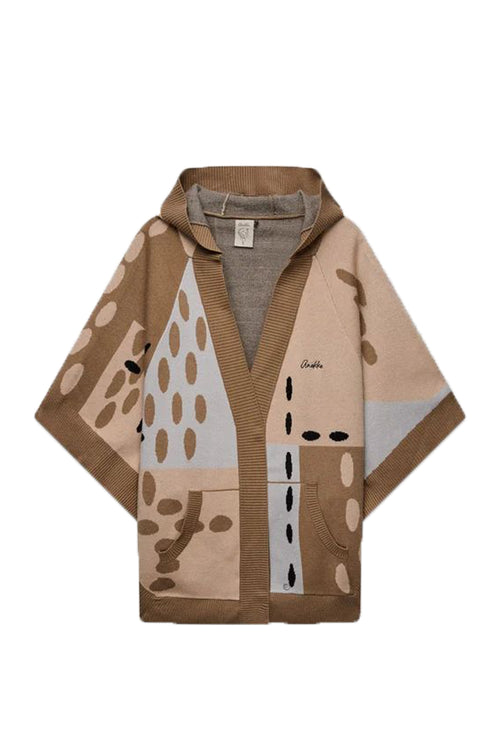 Poncho stampato con cappuccio Voyage - 1