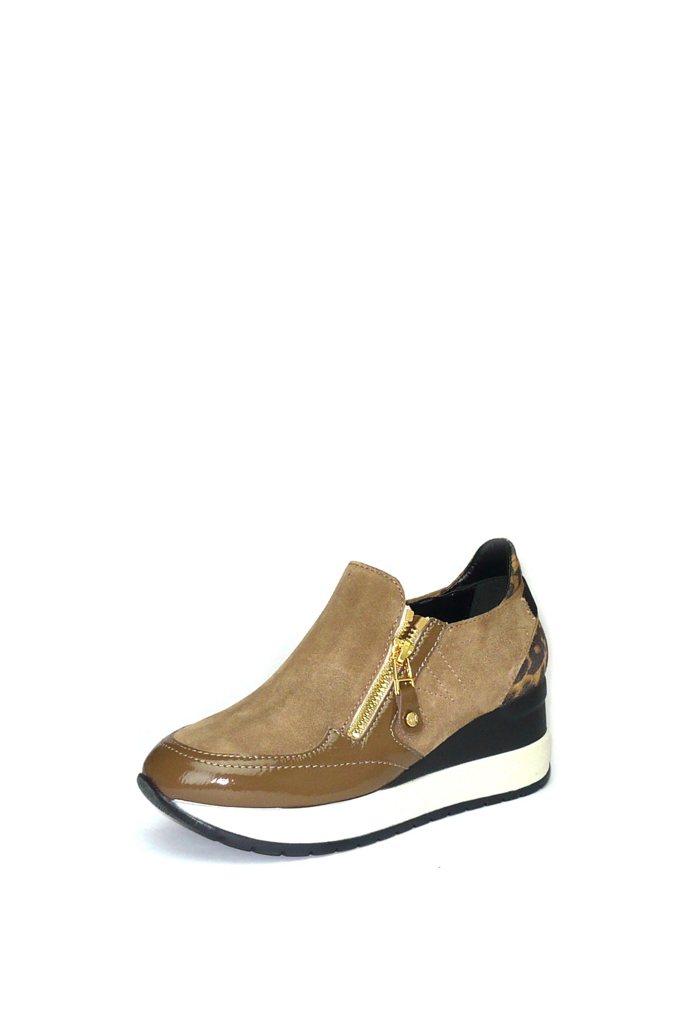 Slip on in camoscio con cerniera e plantare estraibile Melluso Walk 2