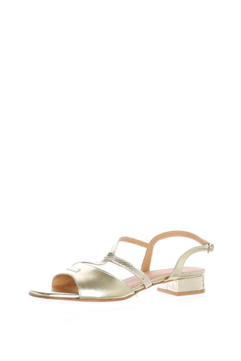 Sandalo basso in pelle platino o argento fino al n 46 donna - 5