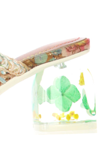 Sabot mules con tomaia dai colori pastello in  macramè - 6