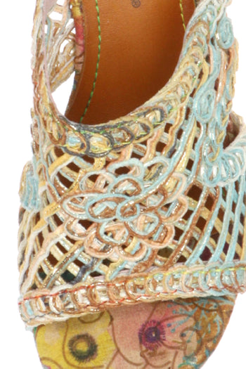 Sabot mules con tomaia dai colori pastello in  macramè - 5