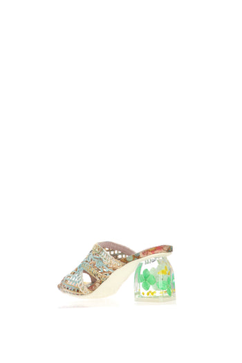 Sabot mules con tomaia dai colori pastello in  macramè - 4