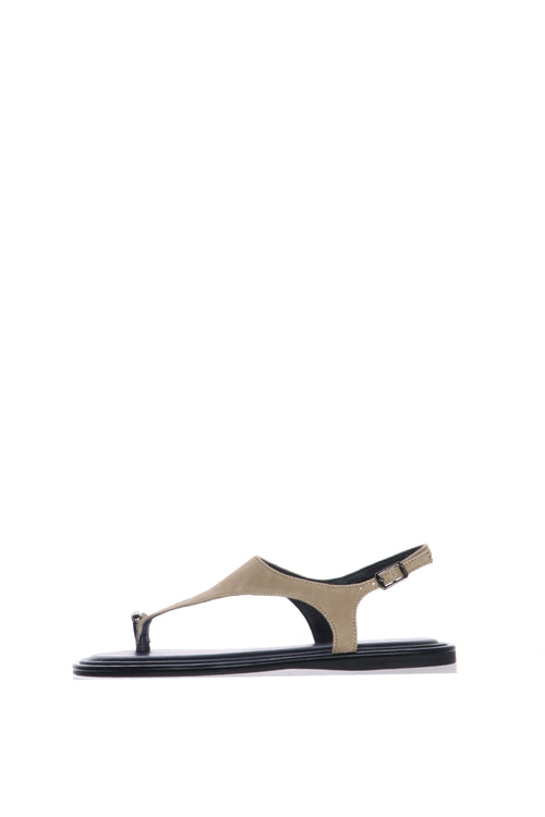Sandali infradito minimal in suede e in pelle - 1
