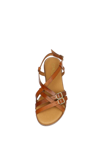 Sandalo a fasce intrecciate zeppa bassa Cinzia Soft - 5