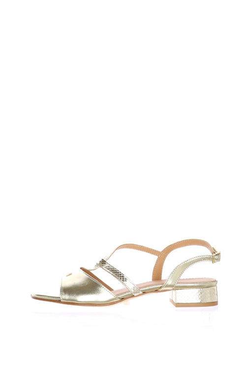 Sandalo basso in pelle platino o argento fino al n 46 donna - 1