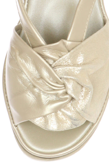 Sandalo beige basso pianta larga Cinzia Soft - 5