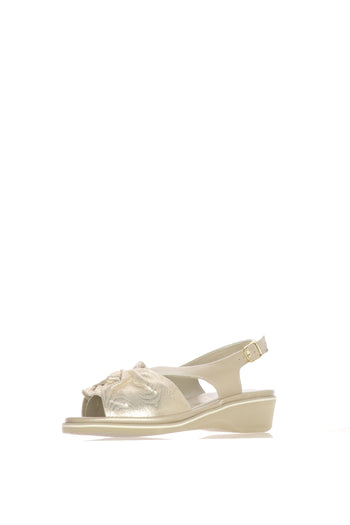 Sandalo beige basso pianta larga Cinzia Soft - 3