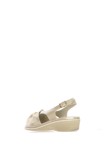 Sandalo beige basso pianta larga Cinzia Soft - 4
