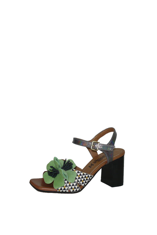 Sandalo con fiore verde n 42 - 2