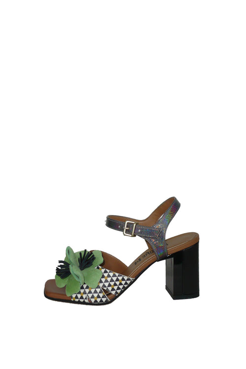 Sandalo con fiore verde n 42 - 1