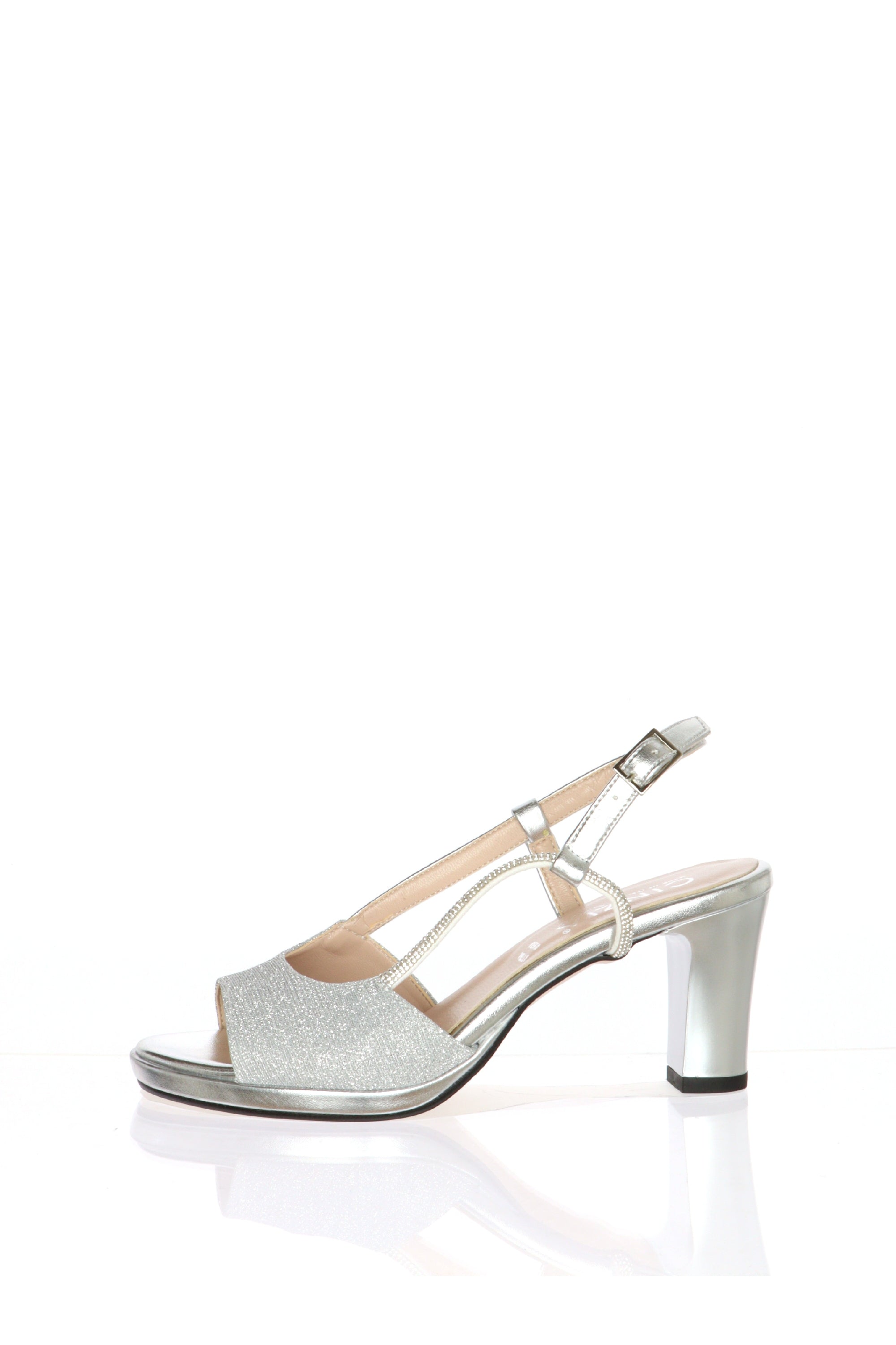 Sandalo elegante glitter tacco medio Cinzia Soft