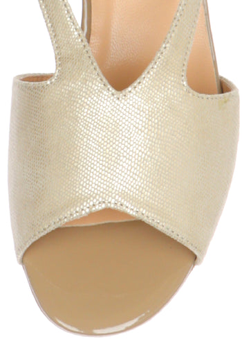 Sandalo elegante in camoscio beige con tacco basso Soffice Sogno - 3