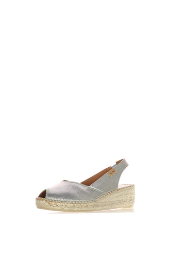 Sandalo espadrillas in pelle bronzo - 3