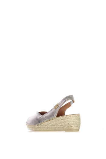 Sandalo espadrillas in pelle bronzo - 4