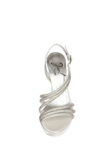 Sandalo gioiello sposa raso e Swarovski Joel - 12