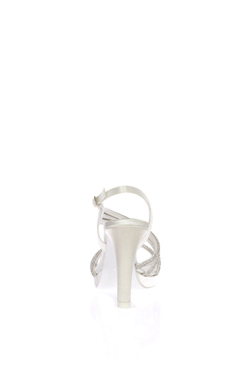 Sandalo gioiello sposa raso e Swarovski Joel - 10