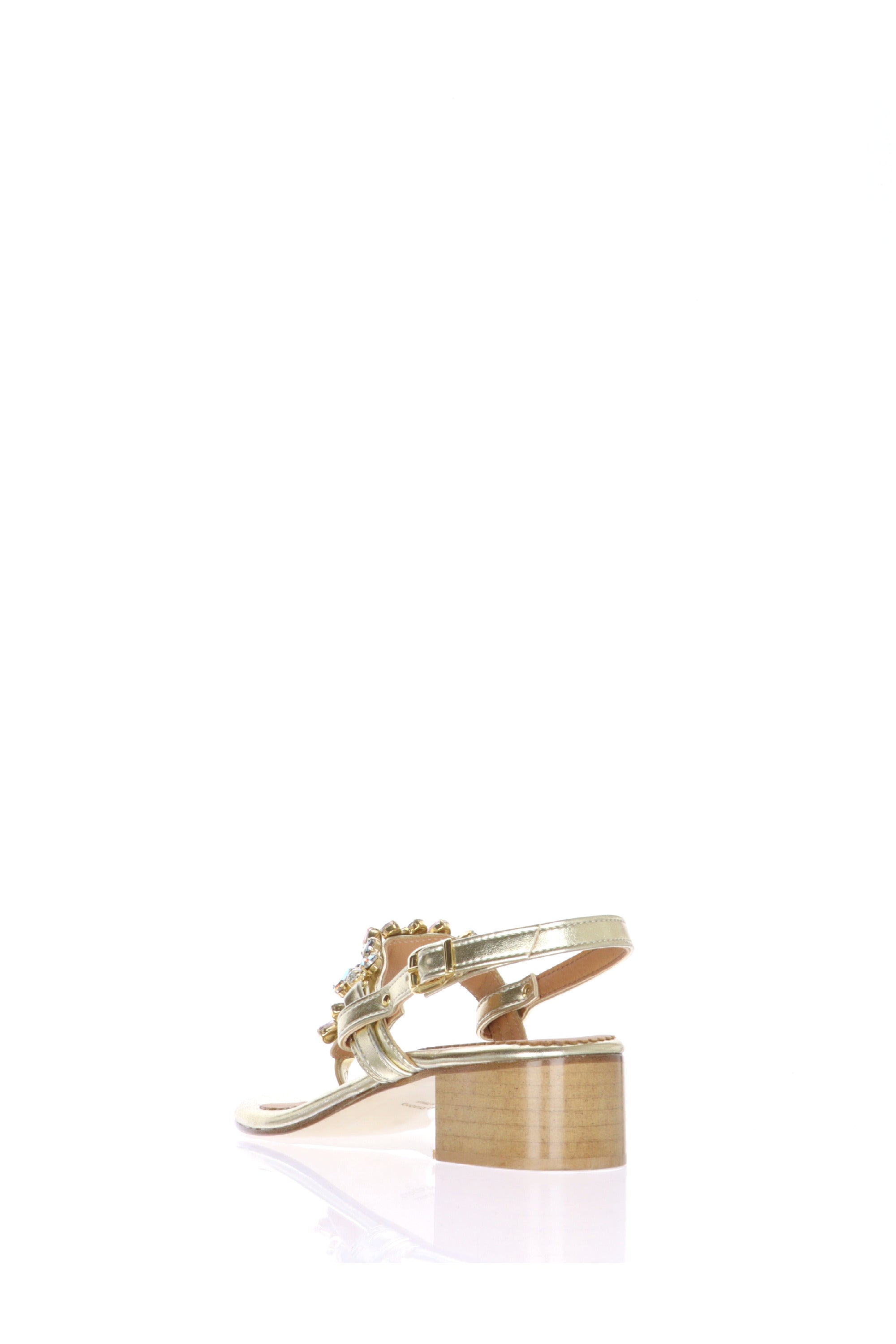 Sandalo infradito gioiello platino o argento con tacco Sandra Calzature