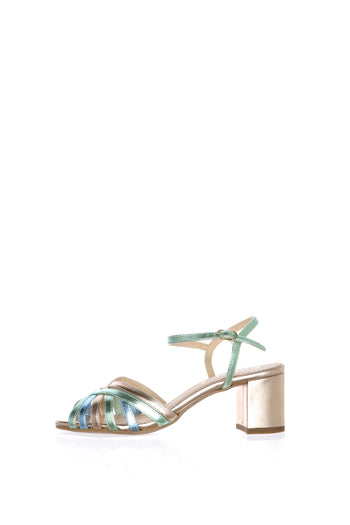 Sandalo in pelle colorata intrecciata Cinzia Soft - 3