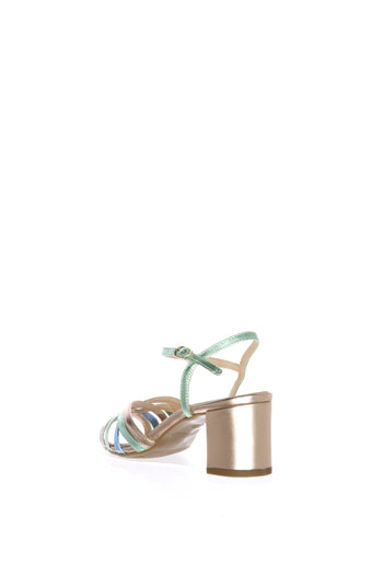 Sandalo in pelle colorata intrecciata Cinzia Soft - 5