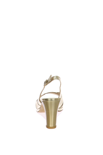 Sandalo in pelle e glitter con tacco medio Soffice Sogno - 5