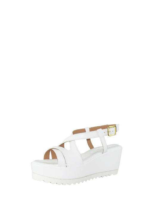 Sandalo in pelle nappa bianco dal 33 al 45 Sandra Calzature - 2
