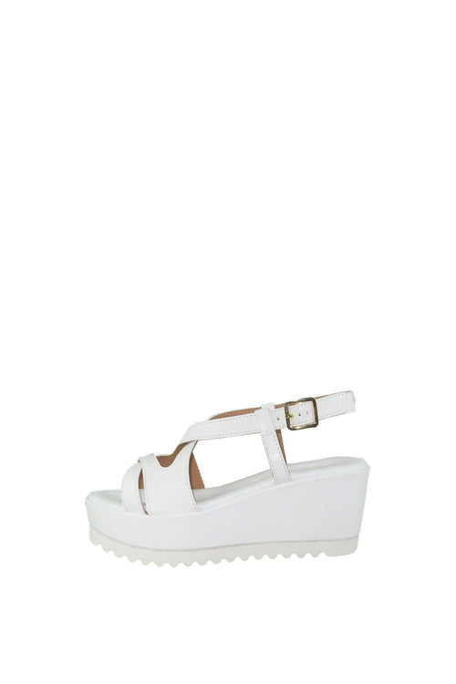 Sandalo in pelle nappa bianco dal 33 al 45 Sandra Calzature - 1