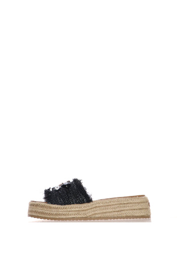 Sandalo in rafia con gioello platform - 3