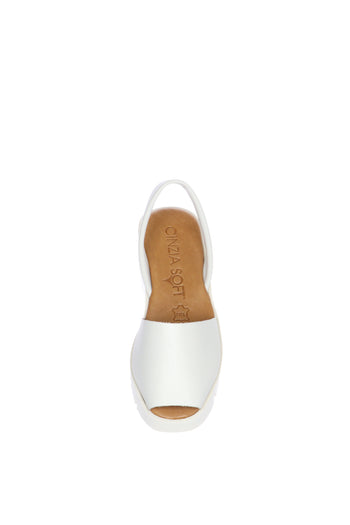 Sandalo minorchine in pelle cuoio o bianco Cinzia Soft - 5