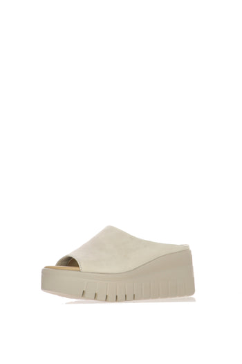 Sandalo mules platform  nero e beige - 4