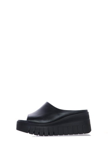 Sandalo mules platform  nero e beige - 3